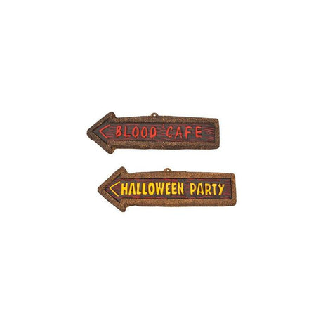 Halloween pil-dørskilt i plast