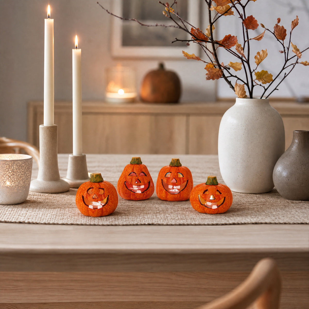 Pumpkin with LED lights