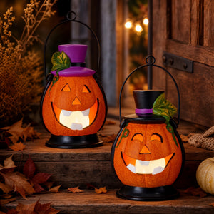 Tealight candle holder pumpkin lantern