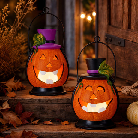Tealight candle holder pumpkin lantern