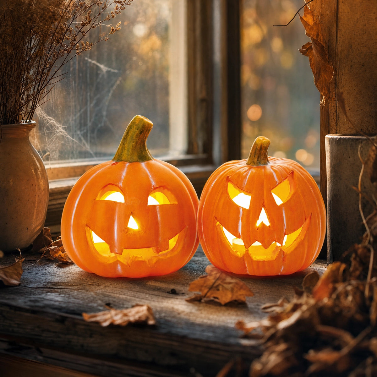 Pumpkin candle holder