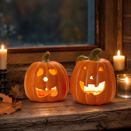 Pumpkin candle holder