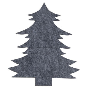 Bestikholder formet som grantræ i filt