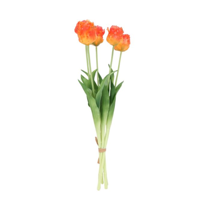 Buket med tulipaner orange 46 cm høje