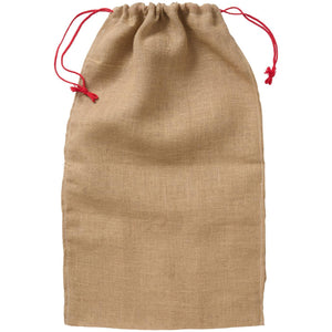 Jute Christmas gift bag with red drawstring from Ib Laursen