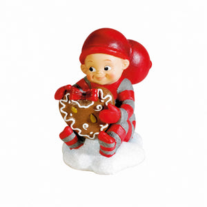 BABY ELF WITH GINGERBREAD HEART 