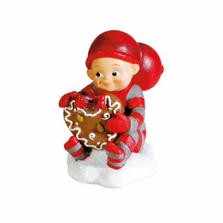 BABY ELF WITH GINGERBREAD HEART 