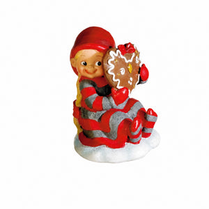 BABY ELF WITH GINGERBREAD HEART 