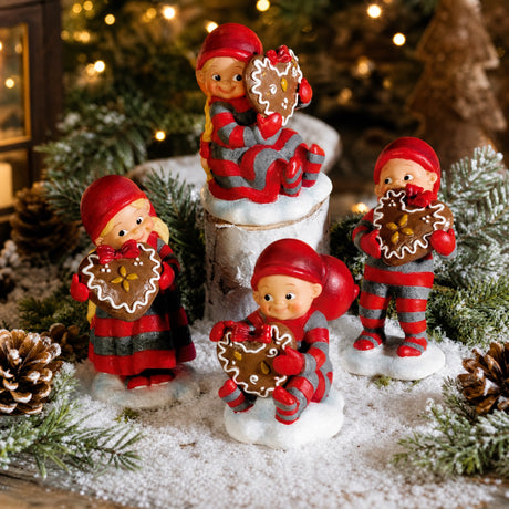 BABY ELF WITH GINGERBREAD HEART 