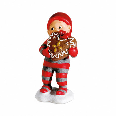 Baby elf with gingerbread heart