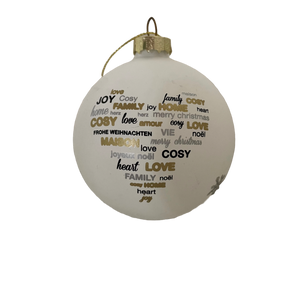 Christmas bauble with stars text or rustic gold