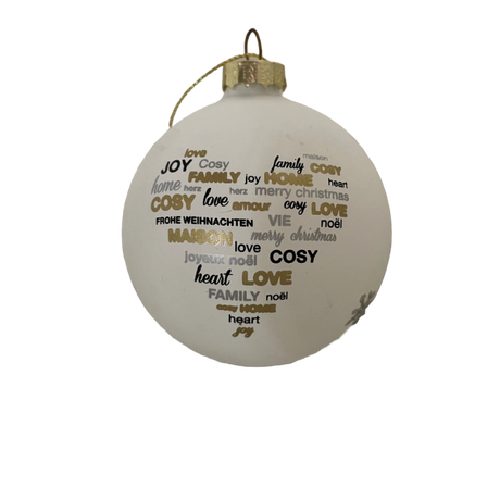 Christmas bauble with stars text or rustic gold