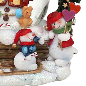 Snow globe with Santa Claus in the snow