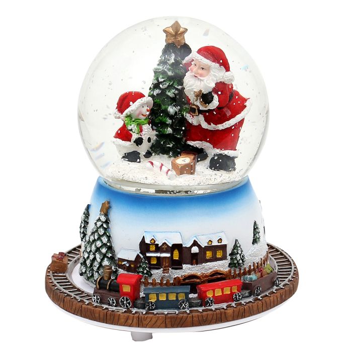 Snow globe with train