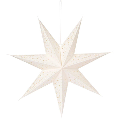 Stella white star with cut-out pattern, 60 cm diameter, from Ib Laursen