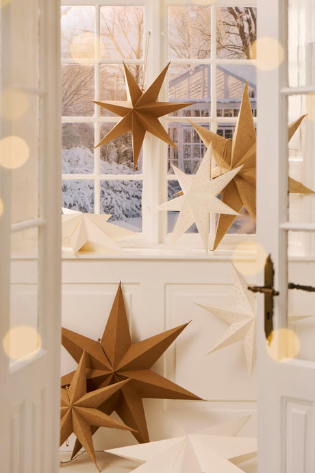 Stella stars from Ib Laursen in brown and white tones
