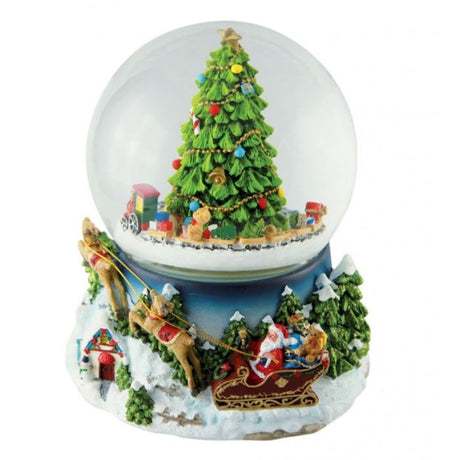 Snekugle Juletræ med tog rundt om