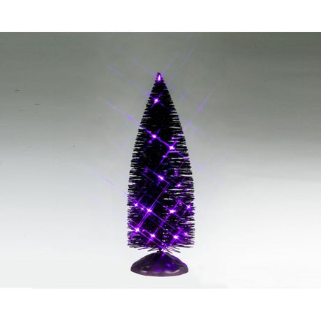 Black Bristle Tree With Purple Lights