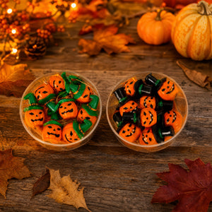 Pumpkin heads with top hats