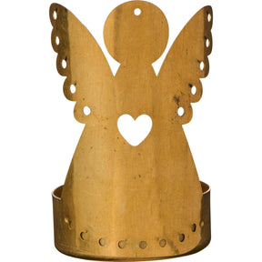 Tealight holder with gold-colored angel from Ib Laursen's Gloria series