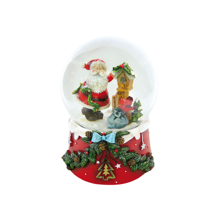 Snekugle Julemand ved fuglehus