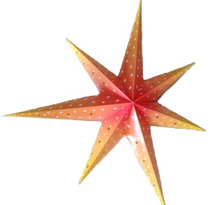 Orange star, 120 cm diameter, from Pobra