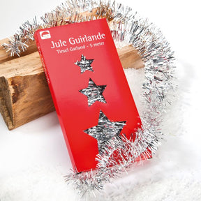 Sølvfarvet guirlande lille