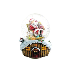 Snekugle Julemand med gaver og hund