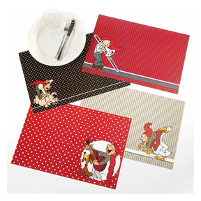 Bramming Dækkeservietter med julemotiver.