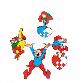 Brammingnisser med hjerter i karton 4-pak