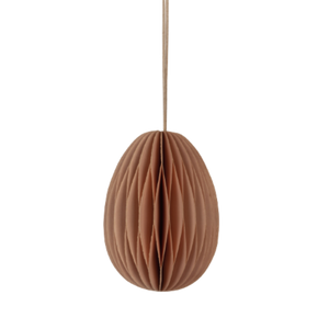 Påskeæg i papir gammelrosa 7 cm