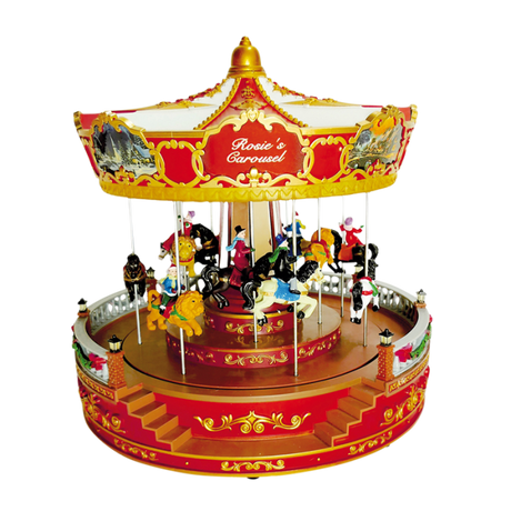 Rosies julekarrusel med bevægelse, lys og lyd fra Spilledåsernes Verden. 