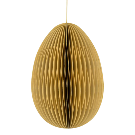 Påskeæg i papir gult 7 cm