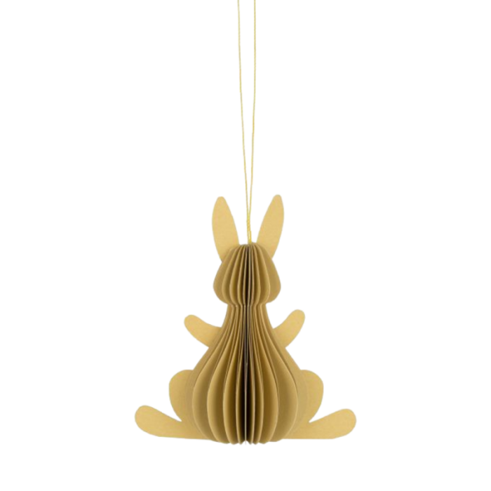 Påskehare i papir gul