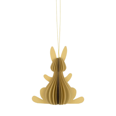 Påskehare i papir gul