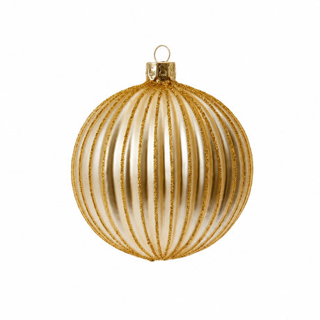Christmas ball with gold-colored pattern