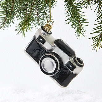 Glass Christmas bauble camera from Pobra
