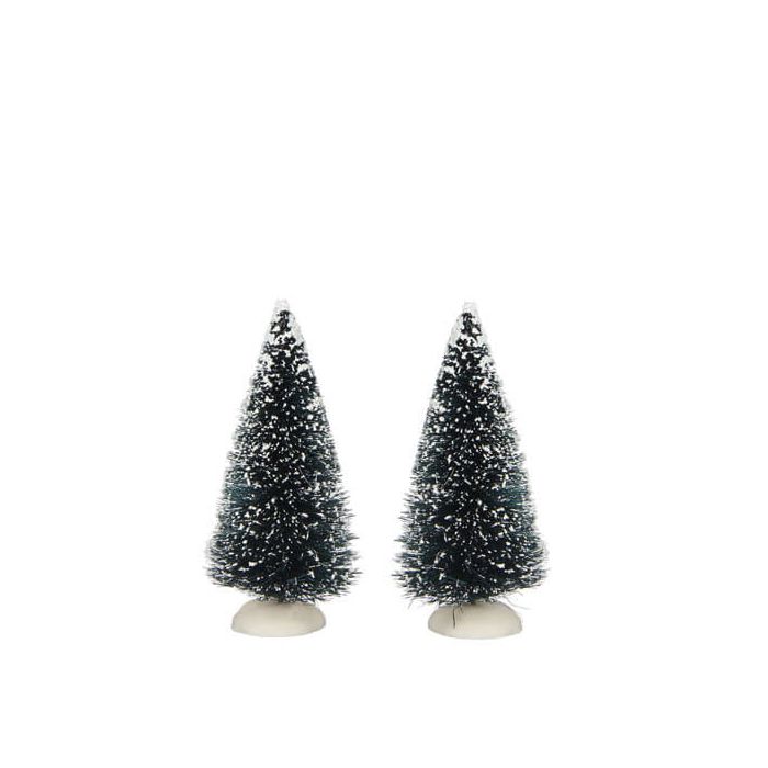 Luville Grantræ med sne 10 cm høje 2-pak 