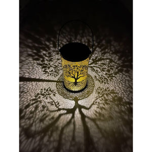 Solcellelampe med livets træ