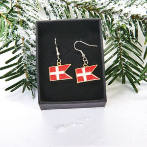 Øreringe med Dannebrog