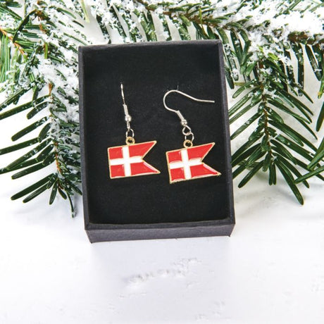 Øreringe med Dannebrog