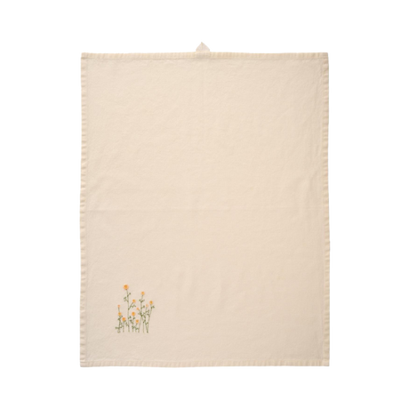 Ib Laursen Flora viskestykke med gule smørblomster