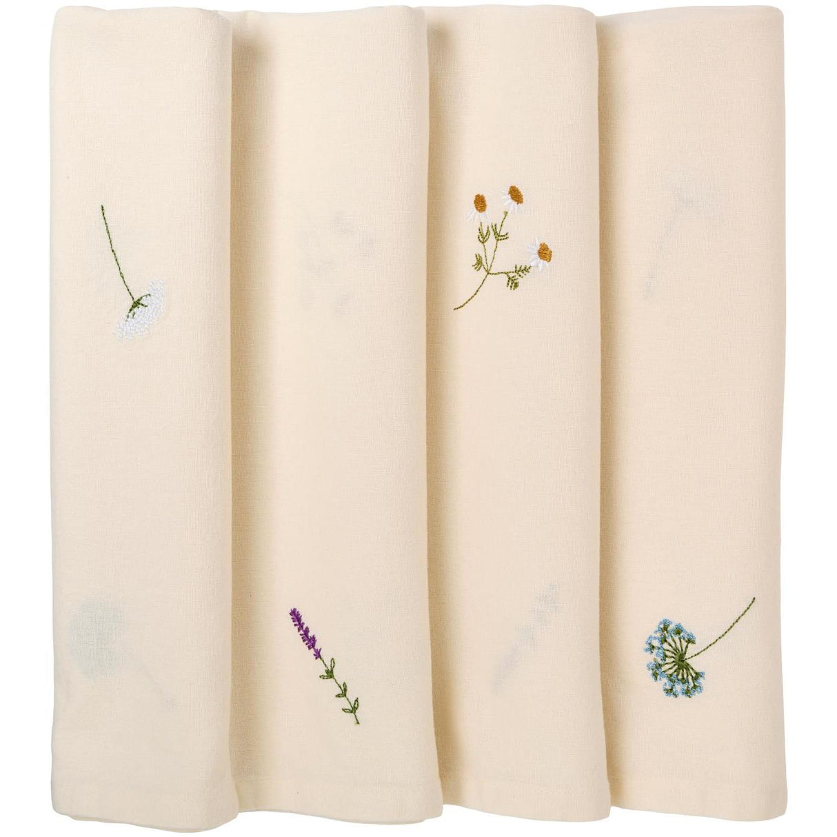 Dug Flora med broderede blomster fra Ib Laursen