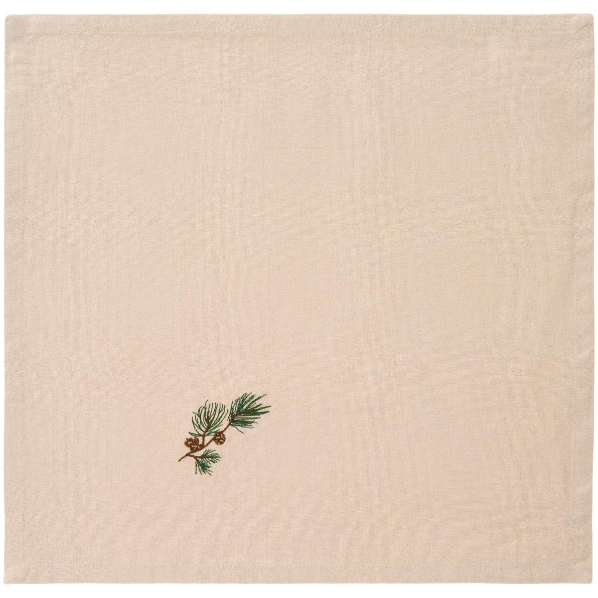 Cloth napkin 'Tradition' with pine branch and cones from Ib Laursen