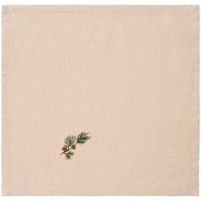 Cloth napkin 'Tradition' with pine branch and cones from Ib Laursen
