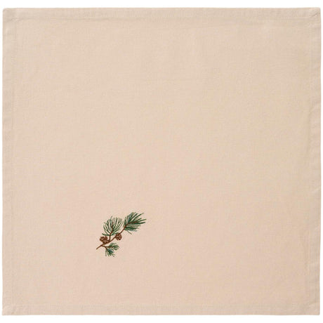 Cloth napkin 'Tradition' with pine branch and cones from Ib Laursen