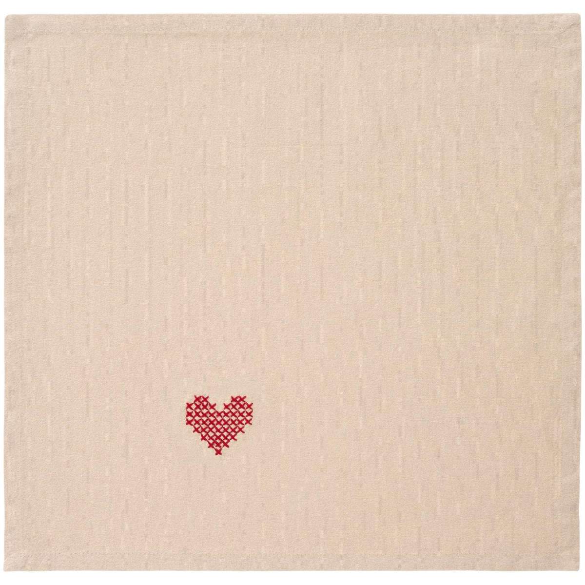 Tradition fabric napkin with red heart from Ib Laursen