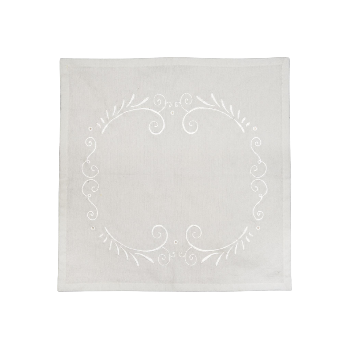 Ib Laursen hvid stofserviet med broderi