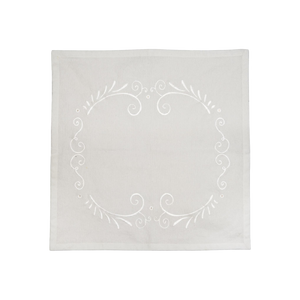 Ib Laursen hvid stofserviet med broderi