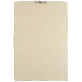 Knitted Mynte towel from Ib Laursen in light beige (Latte), made from 100% organic cotton